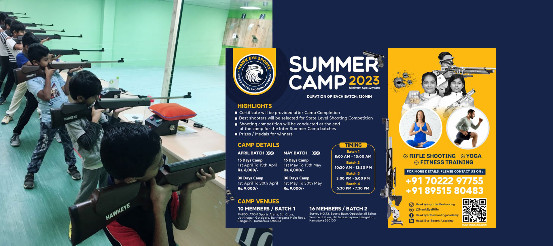 hawkeye rifle shooting center in bangalore